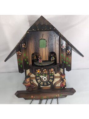 Cuckoo Clock SCHMECKENBECHER REGULA West Germany Dancer Black Forest House PARTS